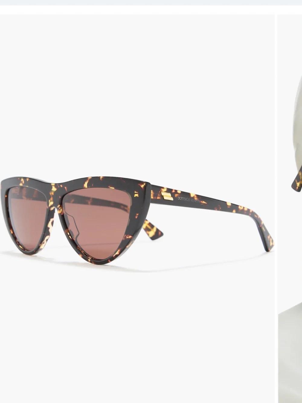 Bottega Veneta Tortoiseshell Cat Eye Sunglasses - Brown Lenses
